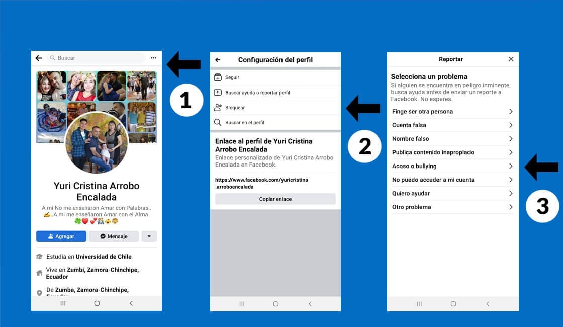 Como denunciar perfil de facebook