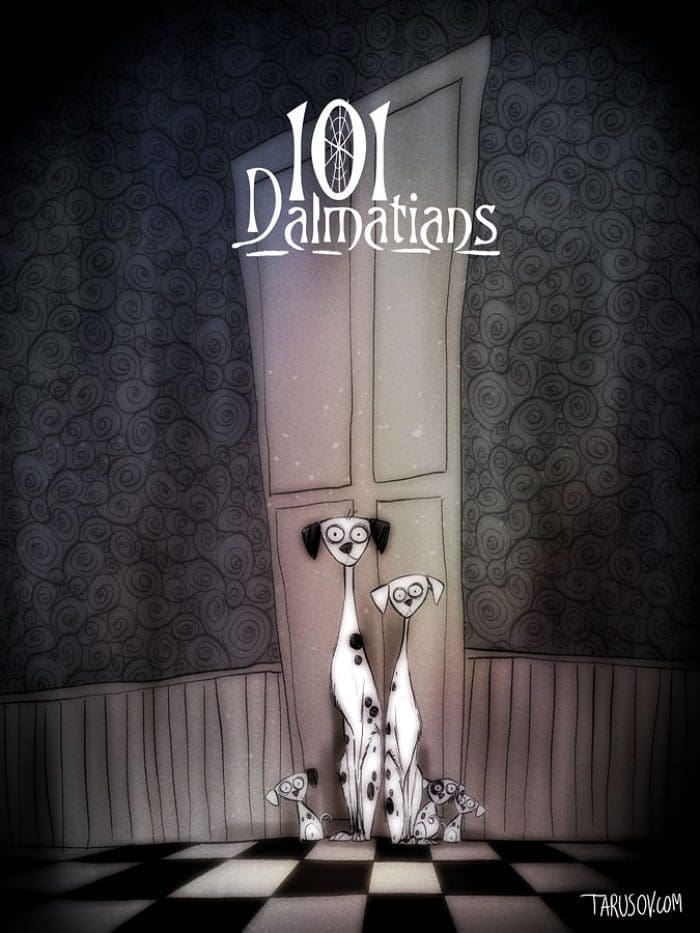 personajes de Disney creados por Tim Burton 101 dalmatas