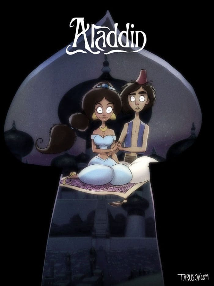 personajes de Disney creados por Tim Burton aladino