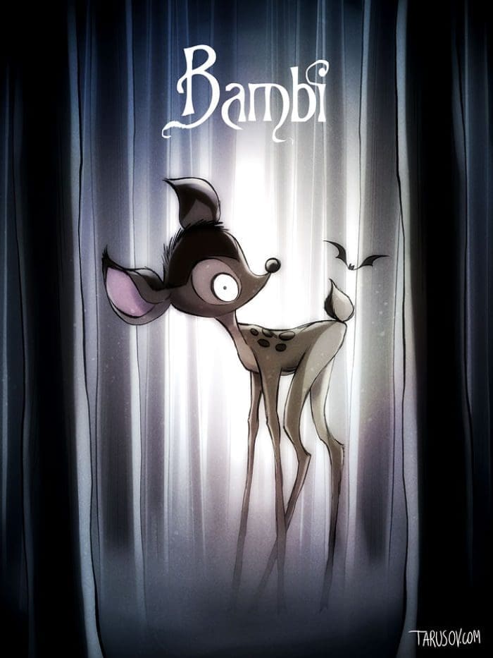 personajes de Disney creados por Tim Burton bambi