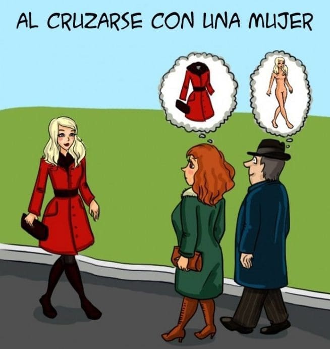 Ilustraciones que explican algunas diferencias entre hombres y mujeres k