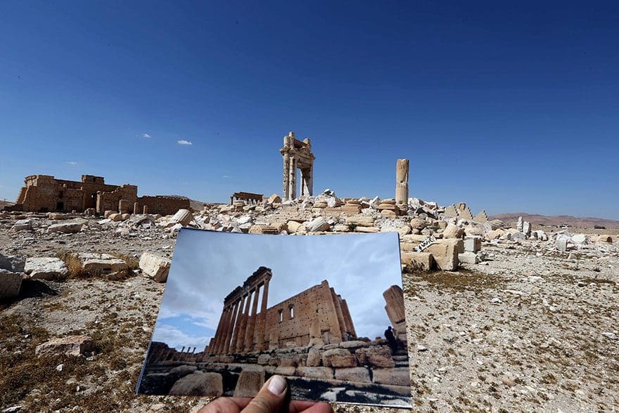 El antes y el después de importantes monumentos de Siria destruidos por ISIS templo de bel 2