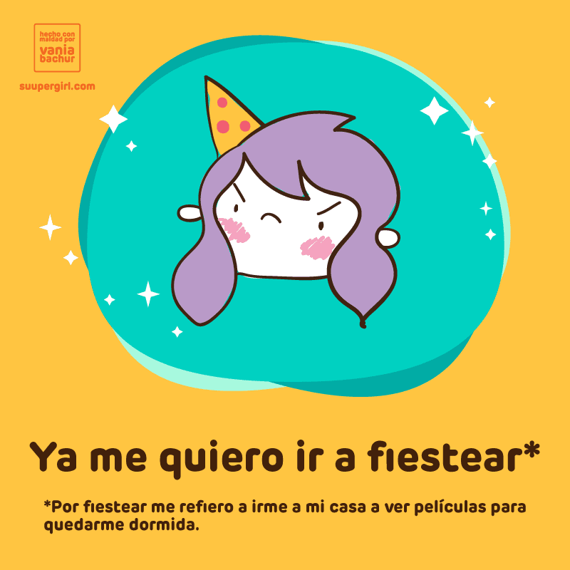 Ilustraciones de una super chica con mucho que contar fiestiar