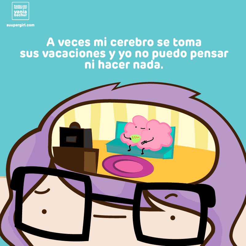 Ilustraciones de una super chica con mucho que contar vacaciones