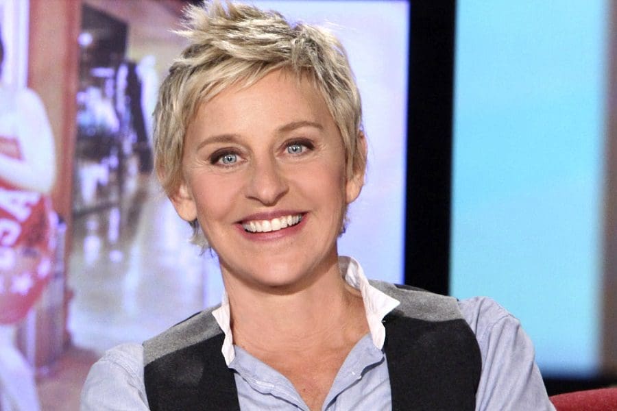 FILE - In this publicity photo originally released Oct. 21, 2009 by Warner Bros., host Ellen DeGeneres is shown during an Oct. 15, 2009 taping of the "The Ellen DeGeneres Show," in Burbank, Calif. (AP Photo/Warner Bros., Michael Rozman, file)