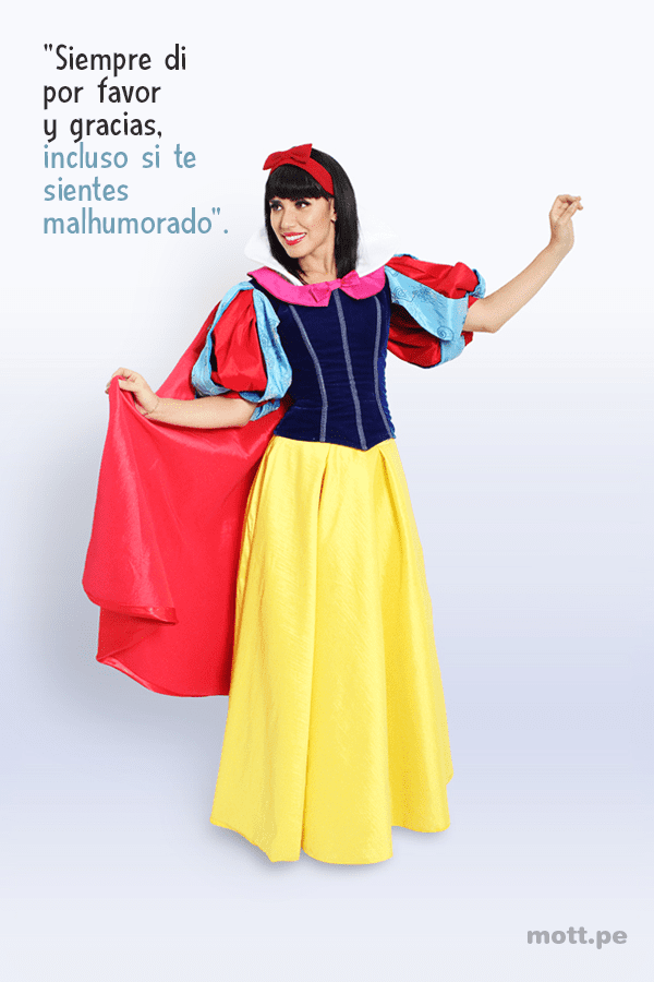 Blancanieves  Mostrar nuestra buena educación es muy importante