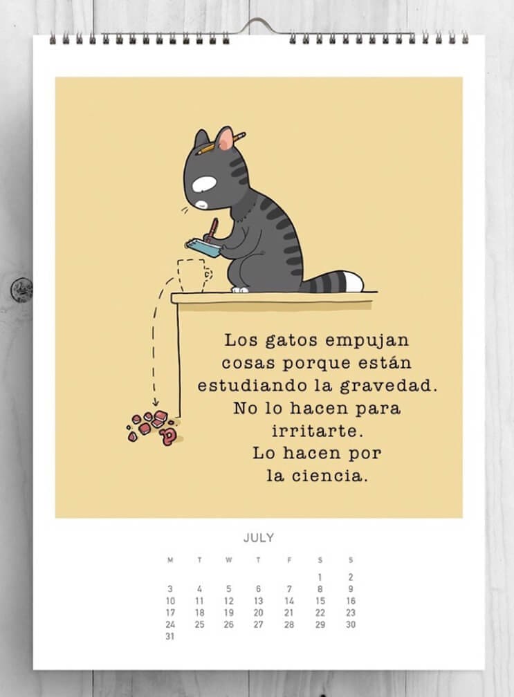 Los gatos de Lingvistov regresan con su calendario para acompañarnos todo el próximo año