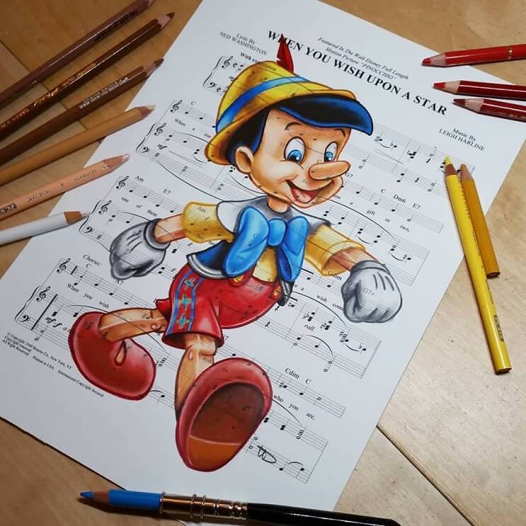 personajes-de-disney-dibujados-sobre-las-letras-de-sus-canciones-pinochio