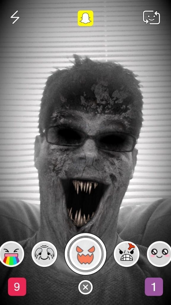 filtro Zombie snapchat