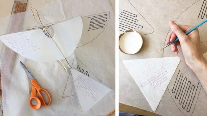 Diseño del ave de juguete de papel que puede volar