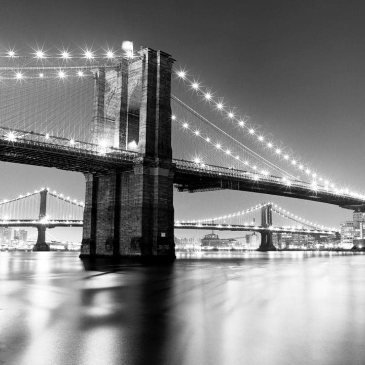 puente en blanco y negro