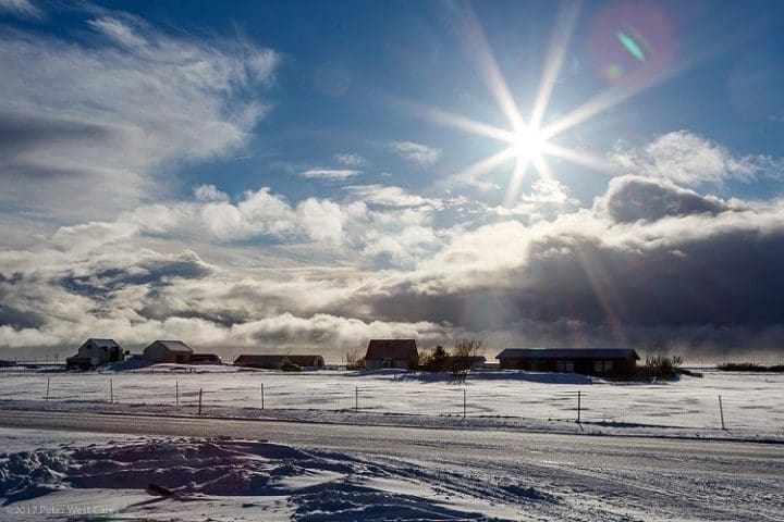 rayos brillantes del sol - apertura de diafragma