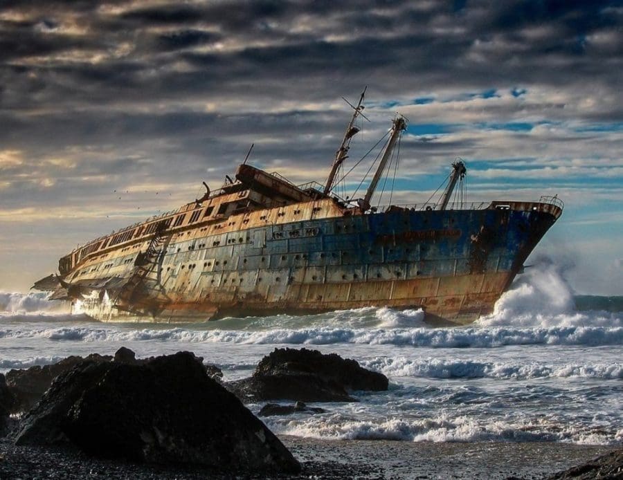 fotografías de lugares abandonados Naufragio del SS América Fuerteventura