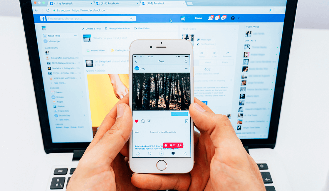 Conecta facebook a Instagram, para guiar a tus seguidores