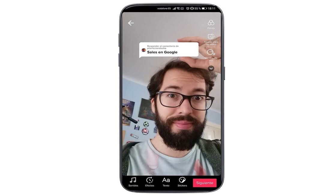 Vídeos de respuestas en TikTok