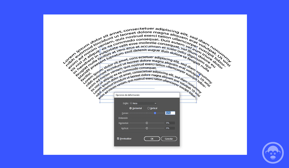 deformacion texto en illustrator